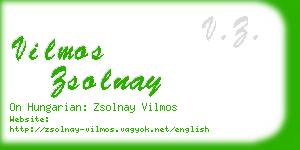 vilmos zsolnay business card